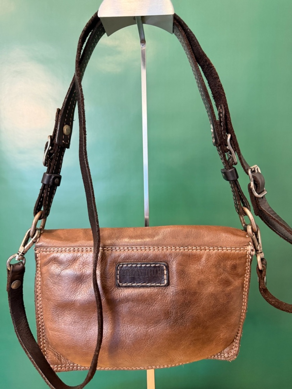Vintage Caterina Lucchi Leather Crossbody Bag - Picture 4 of 4